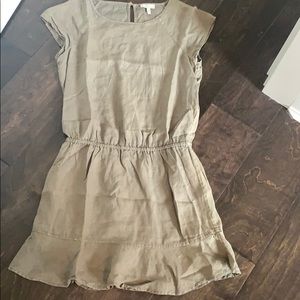 Joie green linen dress